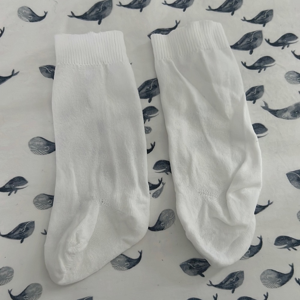 NWOT - Newborn White Knee High Nylon Socks